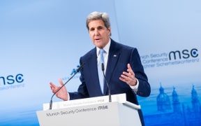 US Secretary of State John Kerry speaks during the 2016 Munich Security Conference.