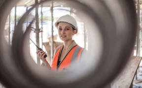 Woman building worker (stock shot)