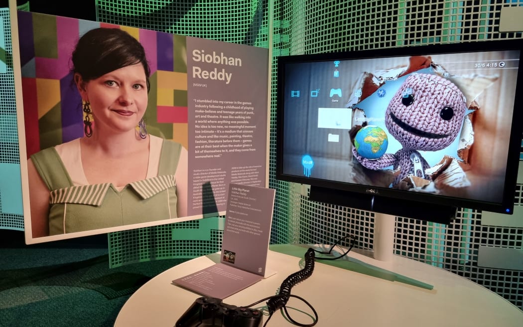An exhibit at Code Breakers: Women in Games exhibition in Dunedin