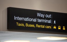 One of the exits at the Auckland Airport Domestic Terminal.