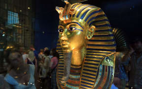 King Tutankhamun's golden mask displayed at the Egyptian museum in Cairo.