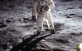 US Astronaut Buzz Aldrin, walking on the Moon July 20 1969. Taken during the first Lunar landing of the Apollo 11 space mission by NASA.World History Archive