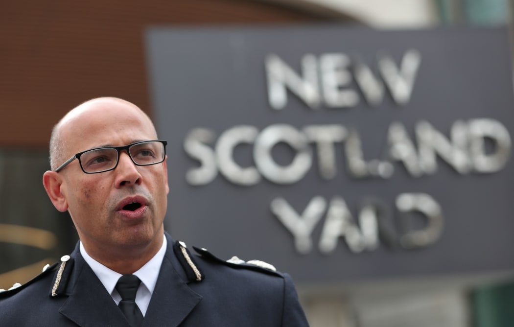 Senior national coordinator for counter-terrorism Neil Basu speaks to the press outside New Scotland Yard in central London on March 13, 2018.