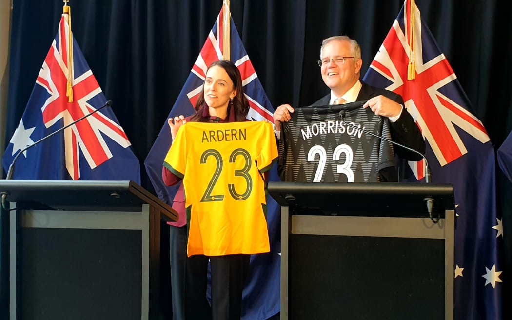 Prime Minister Jacinda Ardern and her Australia counterpart Scott Morrison.