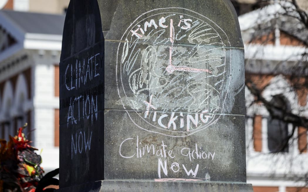 Climate Action School Strike March in Christchurch on September 23, 2022.