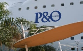P&O cruise liner in the Pacific.