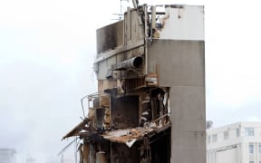 The damaged CTV building in the central business district in Christchurch on February 23, 2011 - a day after the city was rocked by a 6.3 magnitude earthquake.
