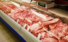 Meat at a butcher's shop
