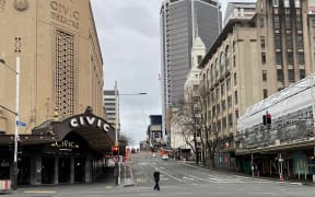 Downtown Auckland at the beginning of the Level 4 lockdown in August.