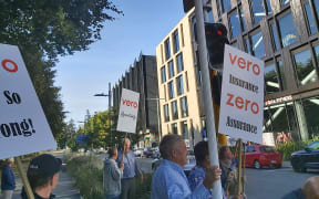 Christchurch apartment owners protest ongoing claims processes with Vero, 10 years since the February 22 quake.