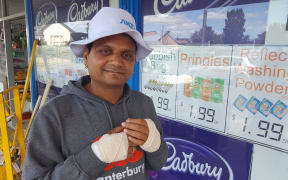 Dairy owner Sandip Patel suffered injuries to his hands and head in a machete attack at his shop.