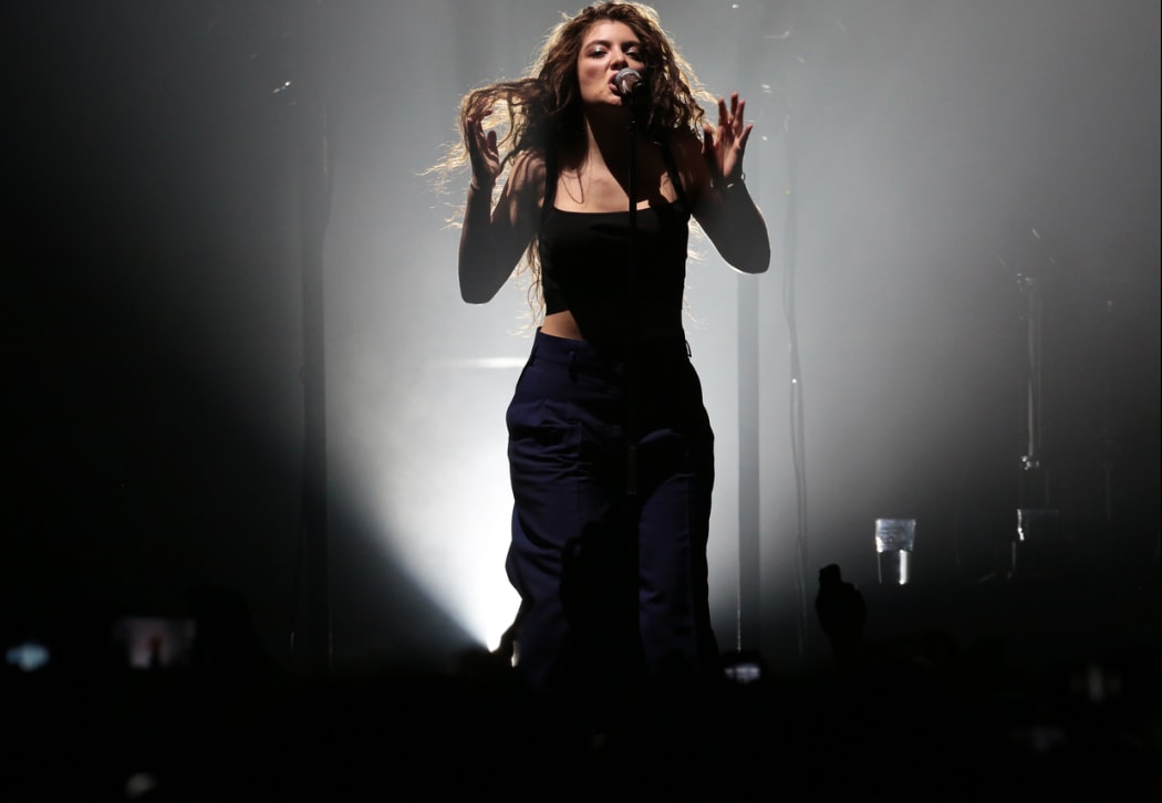 Lorde performing on the TSB Arena, Wellington