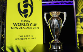 The Women's Rugby World Cup trophy.
RWC 2021 New Zealand.
