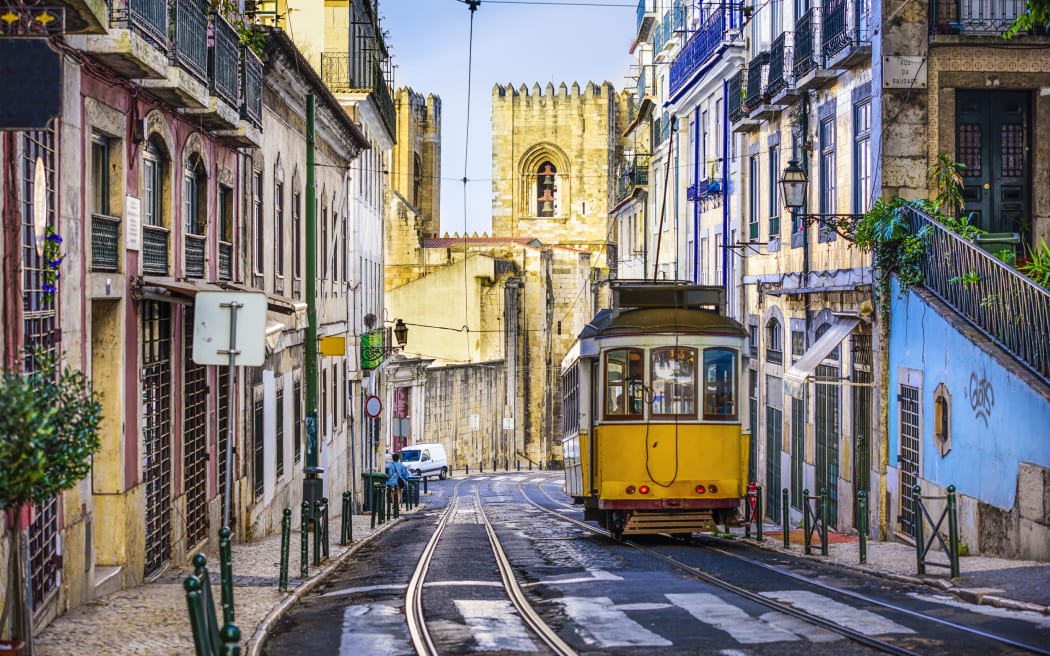 Street view in Lisbon, Portugal.