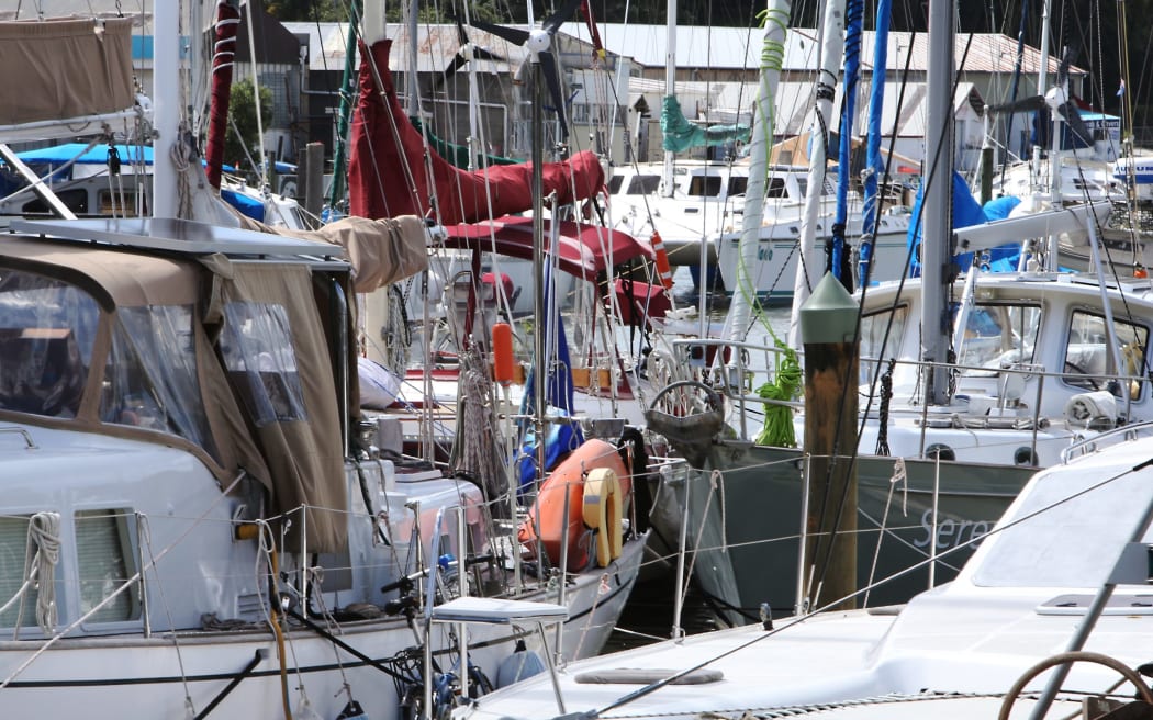 Yachties at Town Basin in Northland