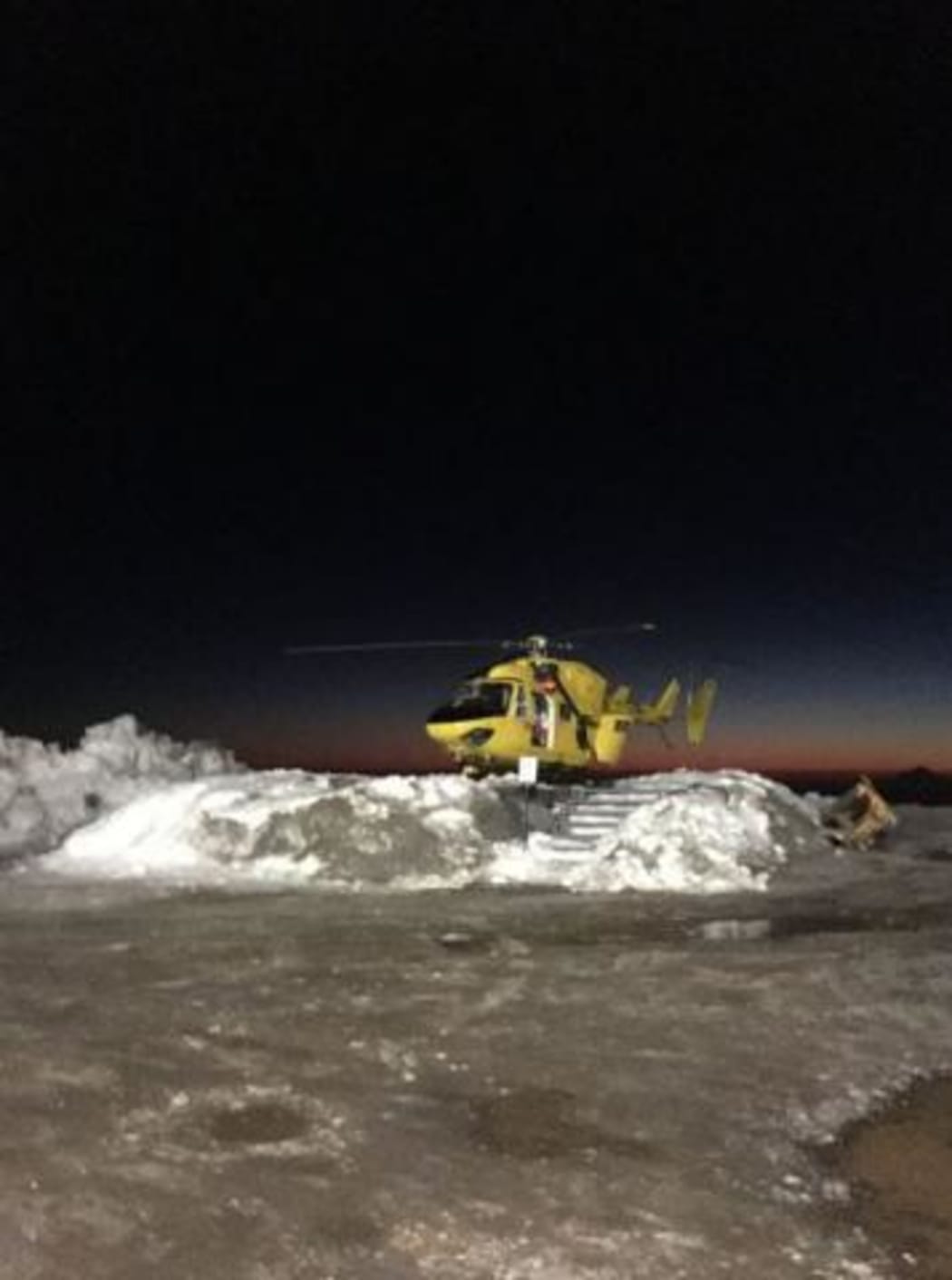 The man and three others were rescued last night.