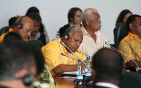 Regional figure: Fiji prime minister Frank Bainimarama at the Melanesian Spearhead Group leaders summit in Noumea in 2013.