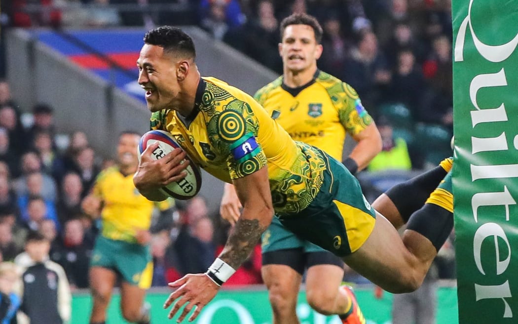 L'Australien Israel Folau marque un essai