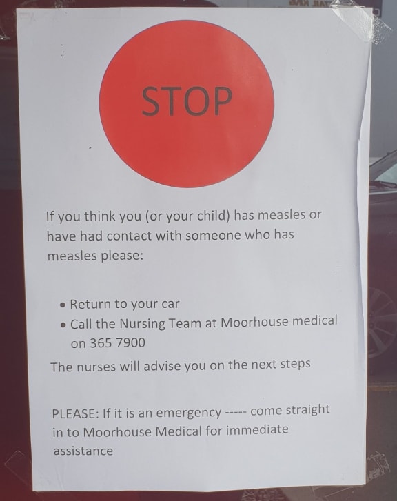 A sign outside a Christchurch medical centre.