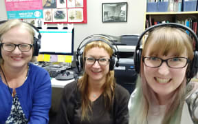 The Sound Archives team: L-R Sarah Johnston, Alexandra Porter and Camilla Wheeler