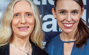 NZ Music Teacher of the Year Elizabeth Sneyd and Prime Minister Jacinda Ardern