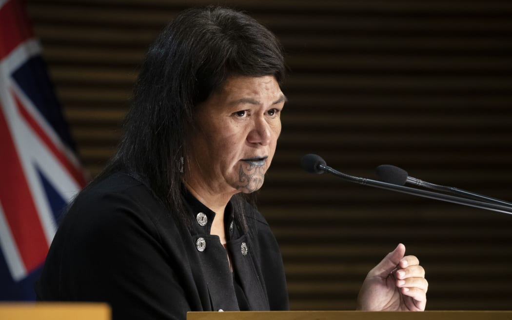 - POOL -  Foreign Affairs Minister Nanaia Mahuta during the post-Cabinet press conference with Prime Minister Jacinda Ardern, Parliament, Wellington. 07 March, 2022.  NZ Herald photograph by Mark Mitchell