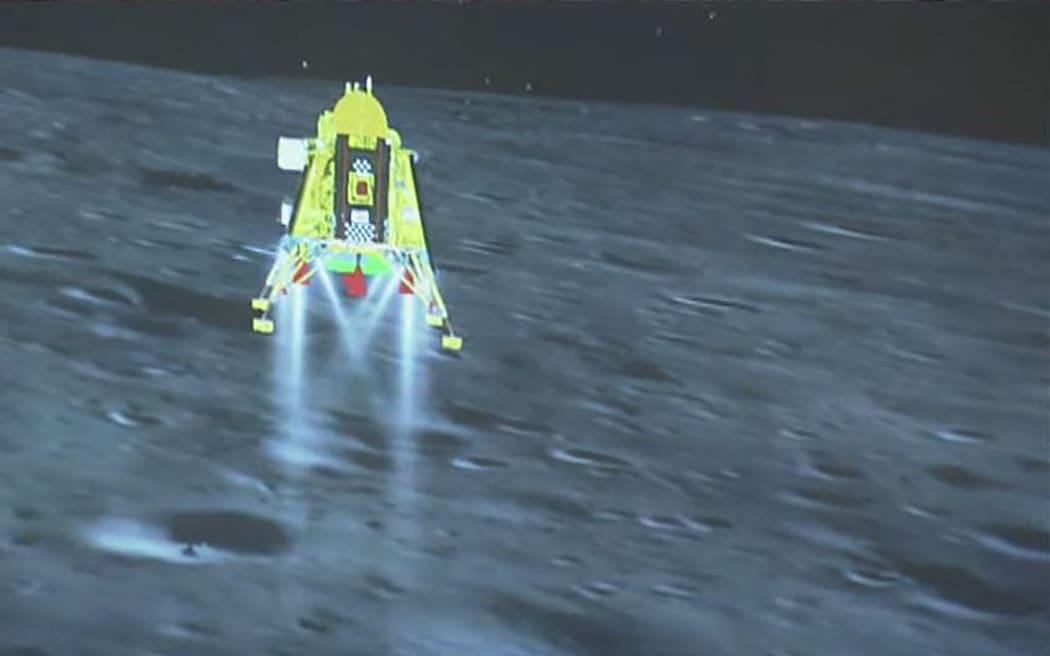 India's Chandrayaan3 spacecraft lands at moon's unexplored south pole