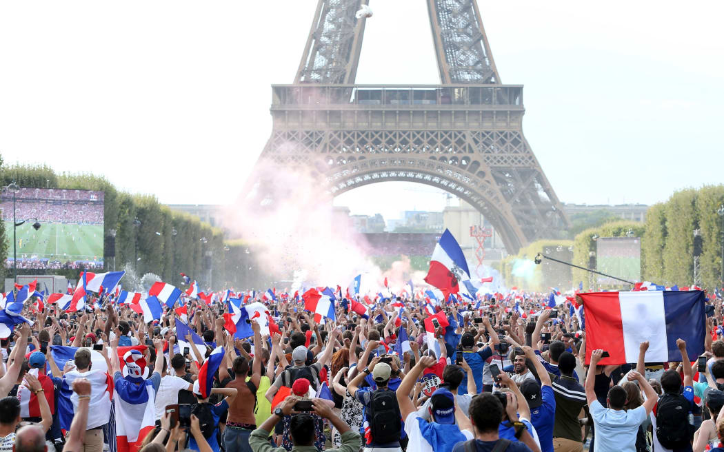 France celebrates World Cup win.