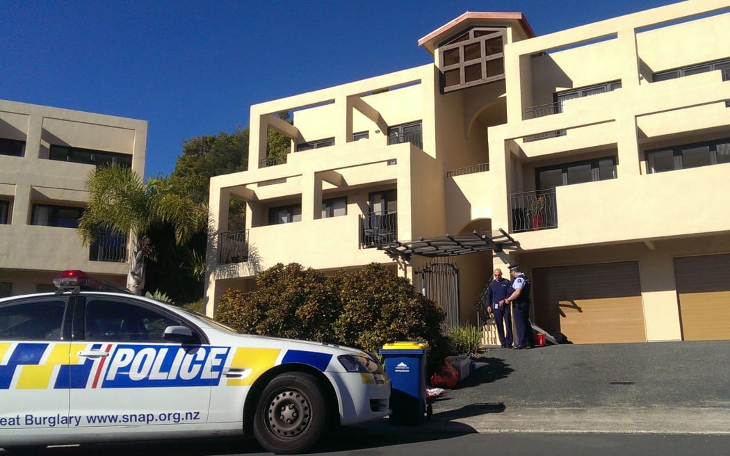 Police searched an apartment block at Monte Cassino Place in Birkdale.