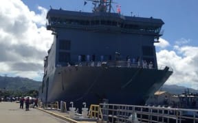 HMNS Canterbury is the first New Zealand ship to berth at Pearl Harbour in 30 years.