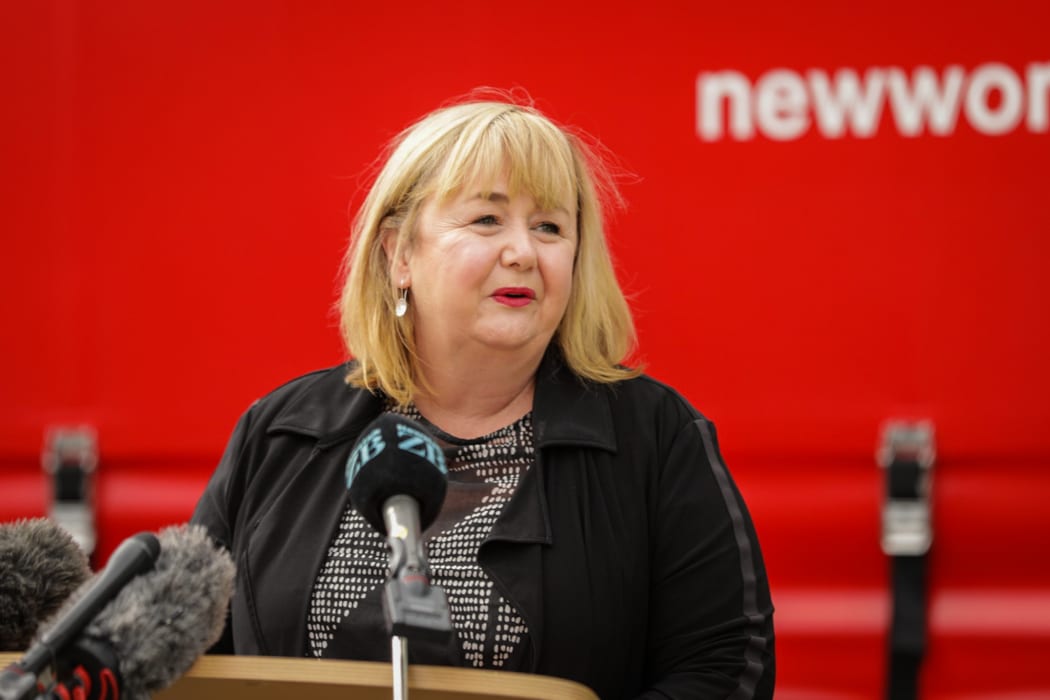 Megan Woods at a media conference in Christchurch 24 February 2022.