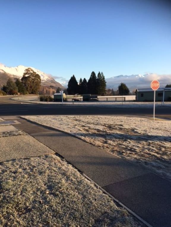 A frosty morning in Wanaka where temperatures dropped to - 4°C overnight.