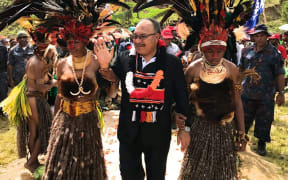 Papua New Guinea Prime Minister Peter O'Neill on the election campaign trail in Chimbu Province.