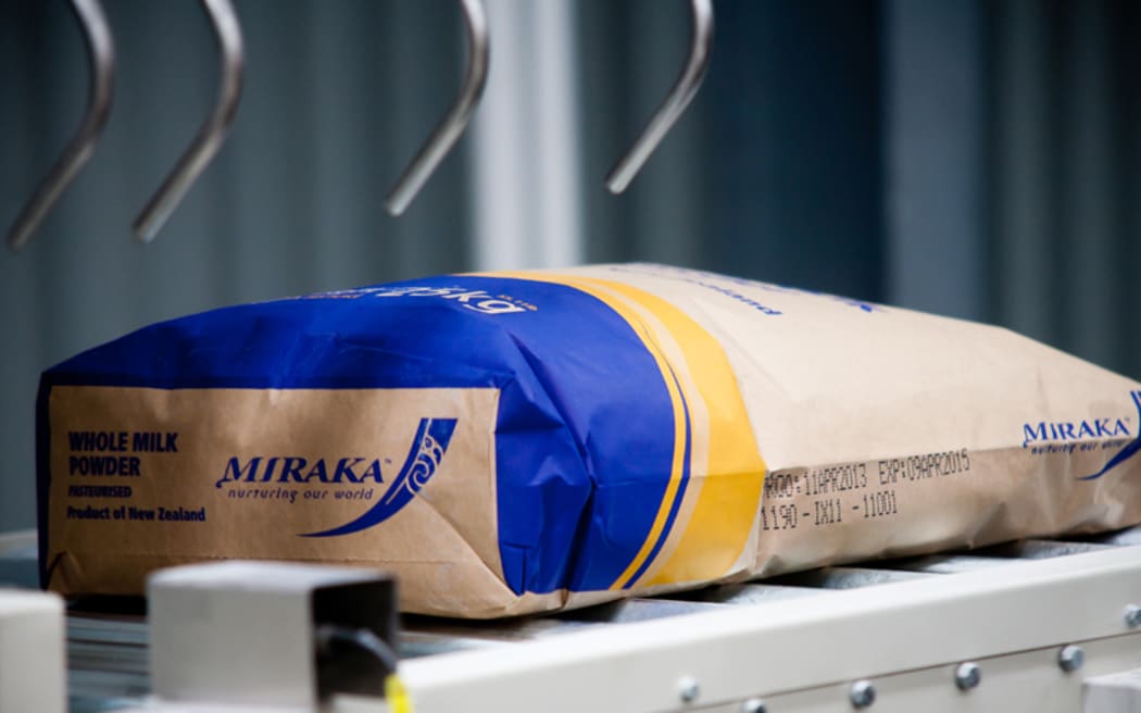 A sack of Miraka milk powder