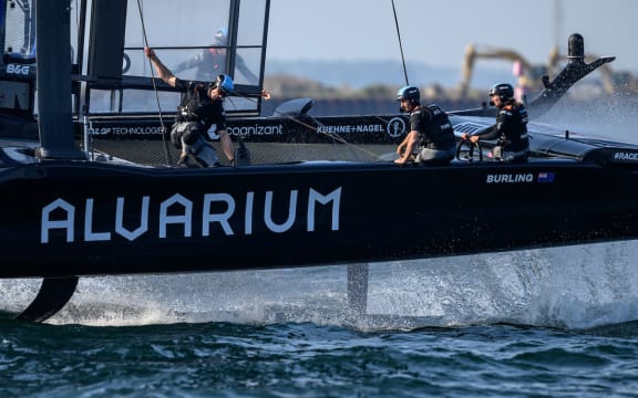 El equipo de Nueva Zelanda SailGP en acción.