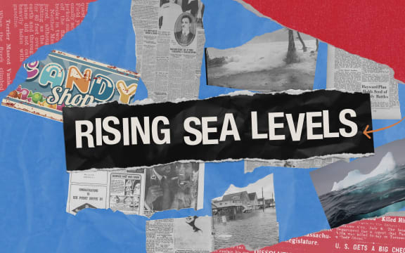 Title of Rising Sea Levels and news images.