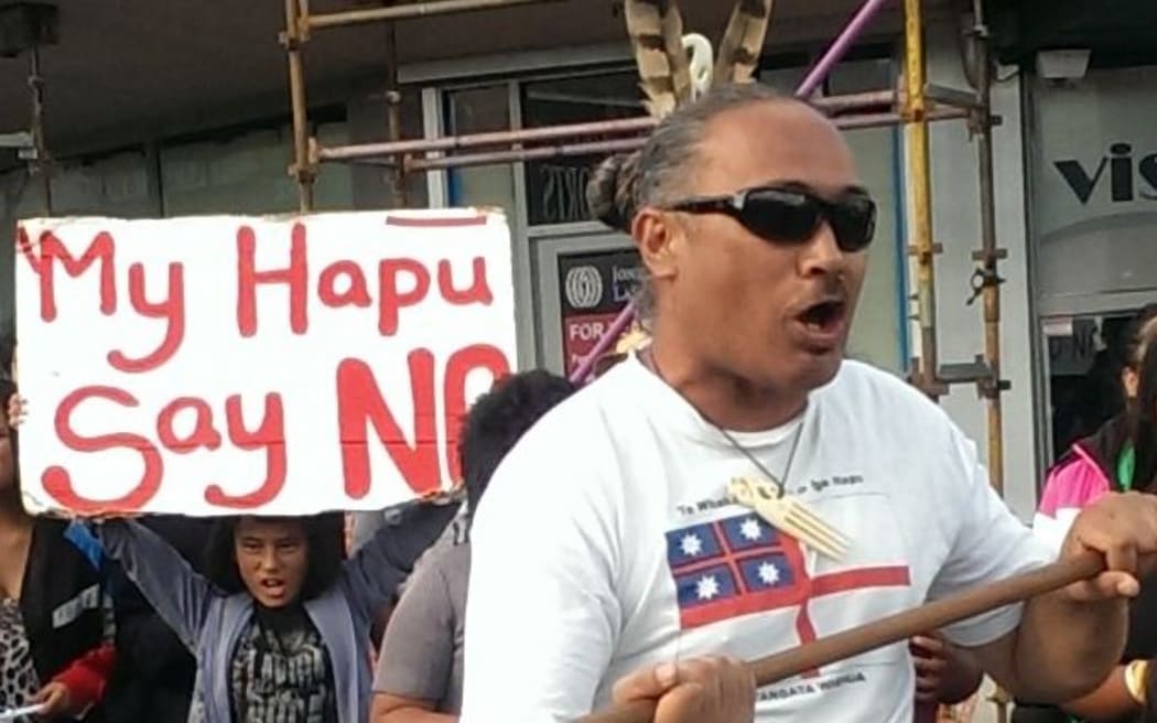 Hapu took to the streets of Whangarei in protest over the mandate.