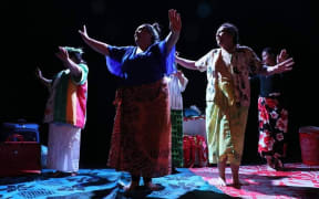 An scene from the play Ko Au Tuvalu.
