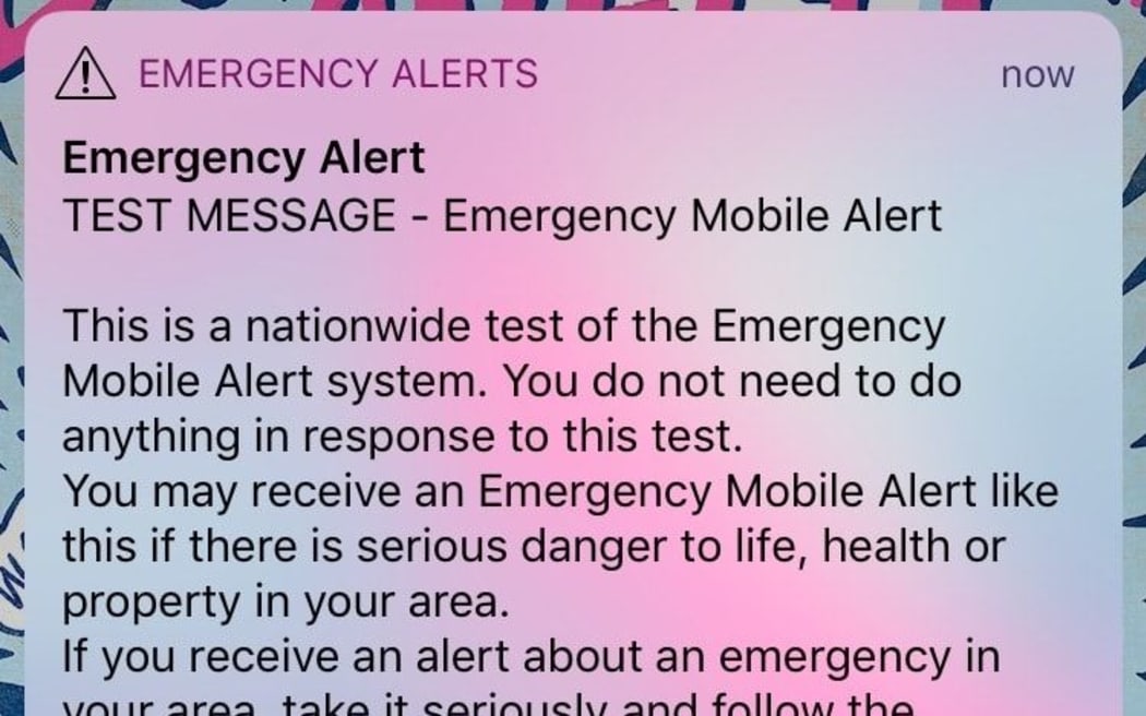 Nationwide test of the emergency mobile alert today RNZ News