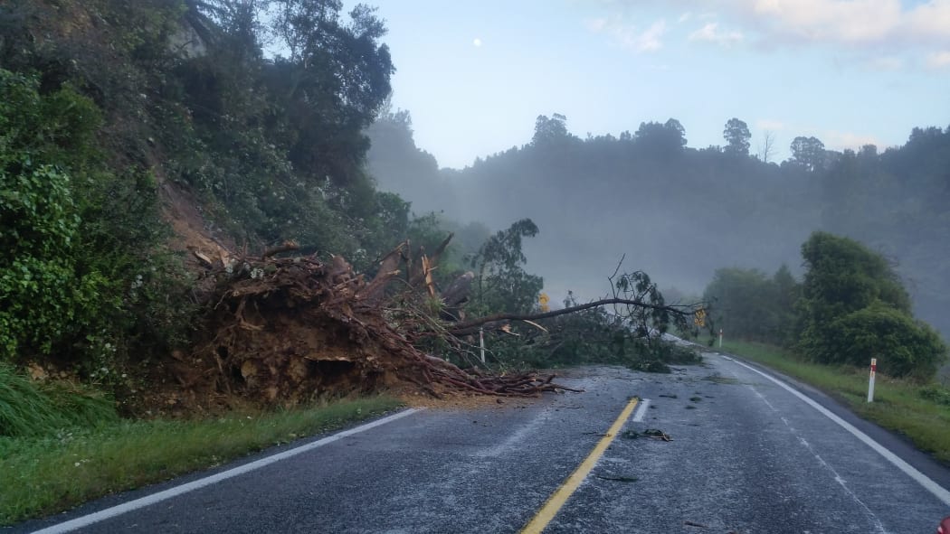 Trees have been brought down on the road between Ohope and Opotiki.
