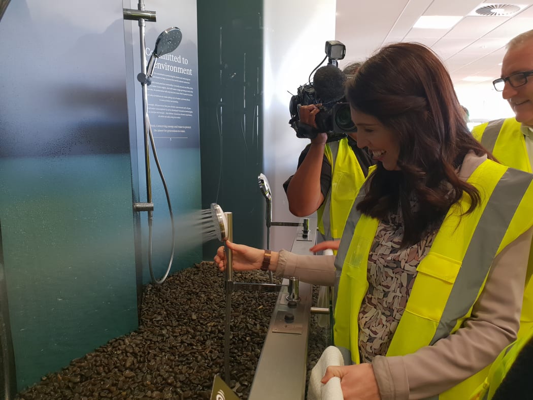 Prime Minister Jacinda Ardern made the announcement at Methven, a leading manufacturer of showers, valves and tapware.