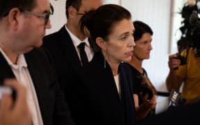 Jacinda Ardern address the media after meeting local tourism leaders and address fears of Covid 19