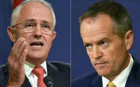 Australian Prime Minister Malcolm Turnbull, left, and opposition Labor Party leader Bill Shorten.