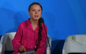 Greta Thunberg speaks during the UN Climate Action Summit on September 23, 2019 at the United Nations Headquarters in New York City.