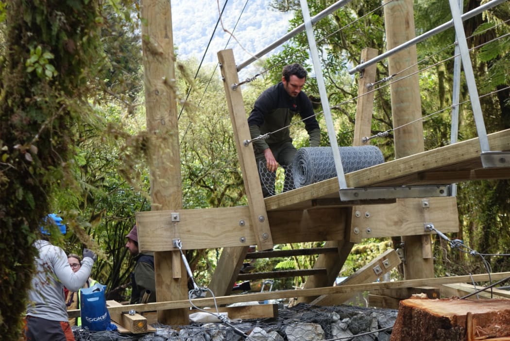 Logistics has been a massive challenge for the crews repairing Milford Track after floods caused damage in early 2020.