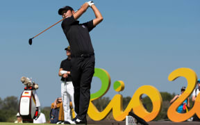 New Zealand's Danny Lee in action, final round, Mens golf, Rio Olympics Games 2016, Rio de Janeiro. Sunday 14 August, 2016.