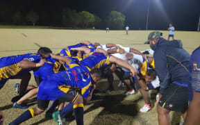 The Nauru Rugby team training in Brisbane ahead of the 2019 Oceania Rugby Cup in Papua New Guinea. August 2019.