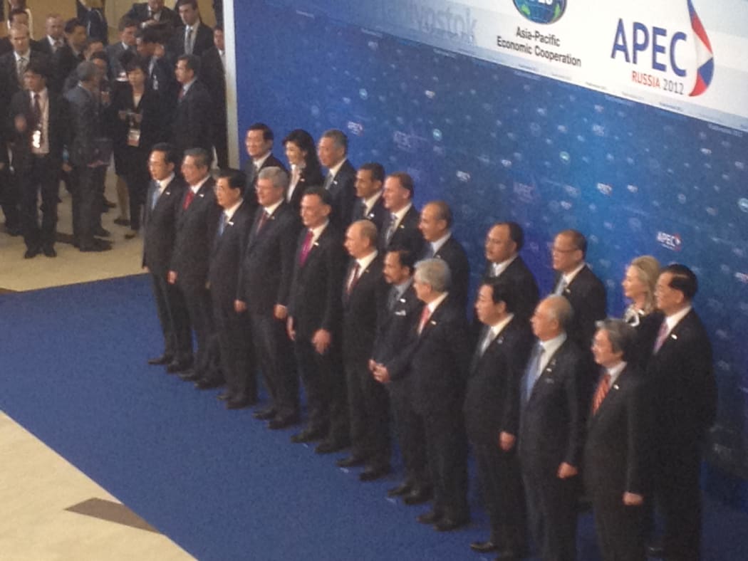 Leaders of the Asia Pacific Economic Cooperation organisation meeting in Vladivostok.