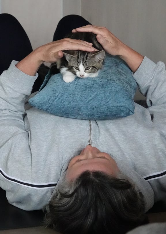 Kitten yoga at Yin Side Yoga in Paihia. Pitcured on 28 October 2023.