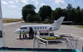 An air ambulance on Nauru